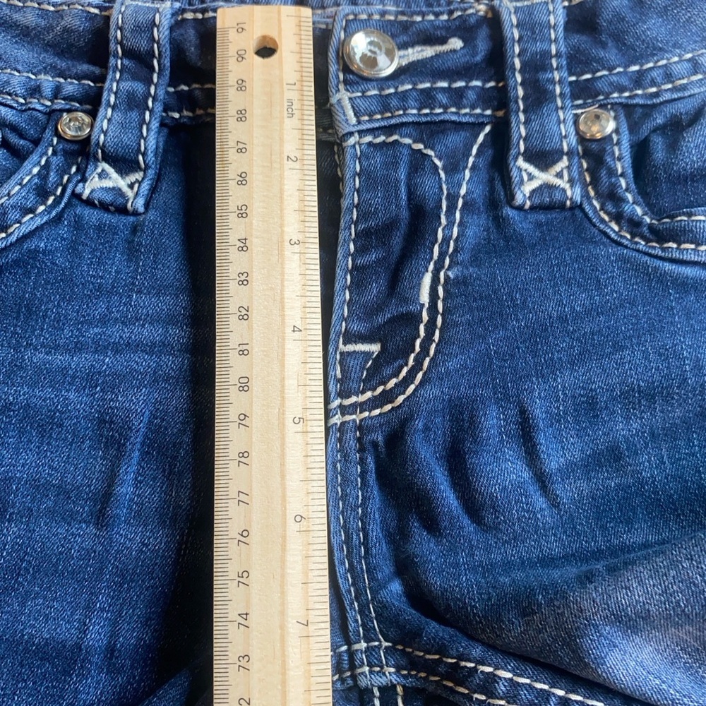 Rock Revival Skinny Jeans Women’s Size 26 Embellished Flap Pockets - Picture 4 of 12